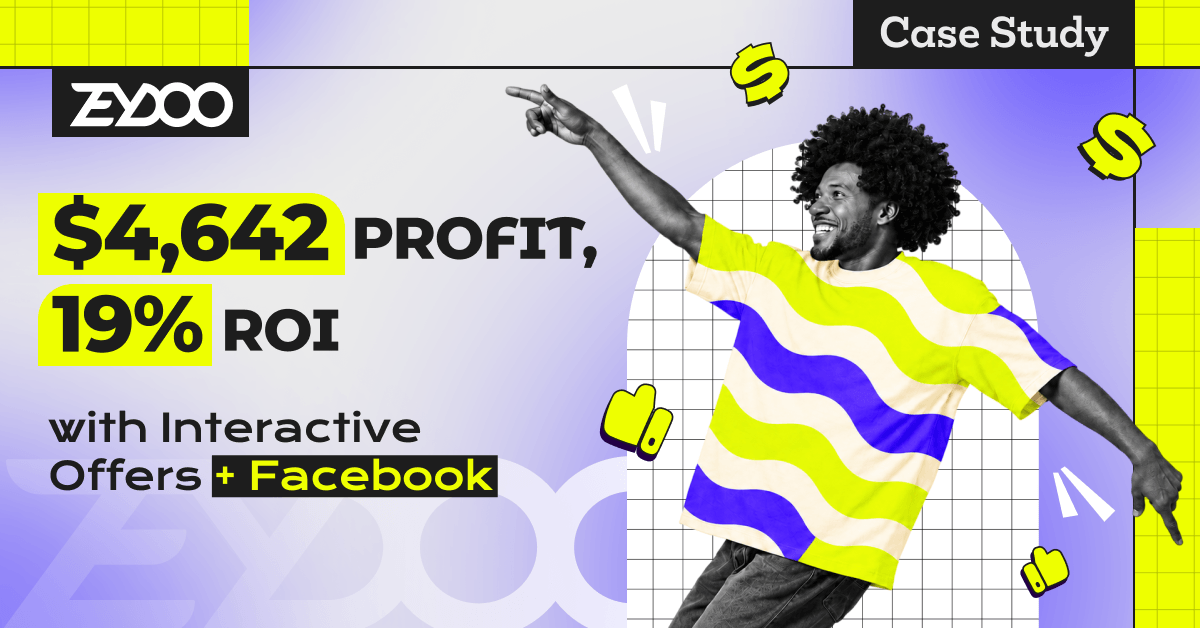 Zeydoo - Fixed CPL case study showing $4,642 profit from Meta traffic in 18 days